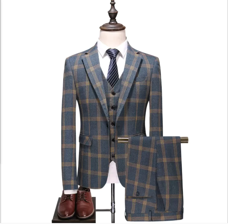 Nice-Gentleman-Version-New-Large-Plaid-Suits-Three-piece-Mens-Business-Leisure-Suits-in-Italy-Checked-Costume-Homme