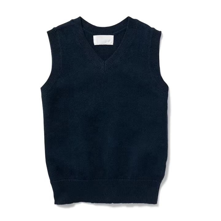 Nigeria Navy Blue School Uniform Sweater Vest, Sleeveless Cardigan