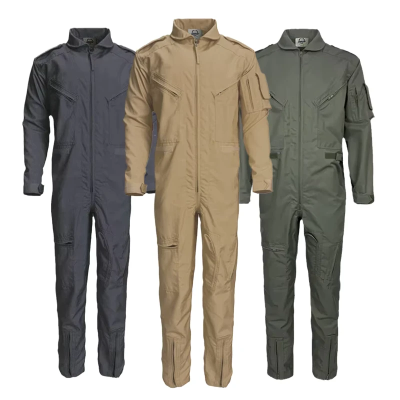 Nomex Flight Suit for Pilot Flame Resistant Pilot Uniform CE & NFPA 2112 Certified