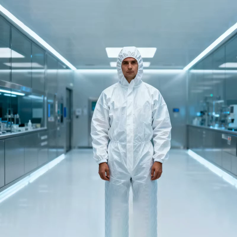 Non Woven PP Workwear Uniform Industrial Protective Clothing Anti Dust Overall PPE Disposable Chemical Protective Coverall