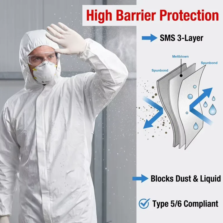 Nonwoven-Disposable-Microporous-Waterproof-Chemical-Protective-Coveralls-Type-5-6-White