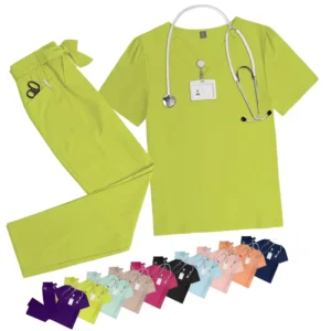 Nursing Hospital Medical Scrub Uniform Set Breathable Doctor Scrubs