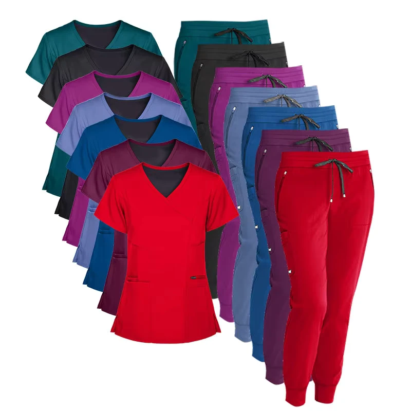 Nursing Scrubs Uniforms Sets for Women Medical Scrubs Set Hospital Uniform Cherokee Nurse Scrubs Waterproof Medical Uniforms Set