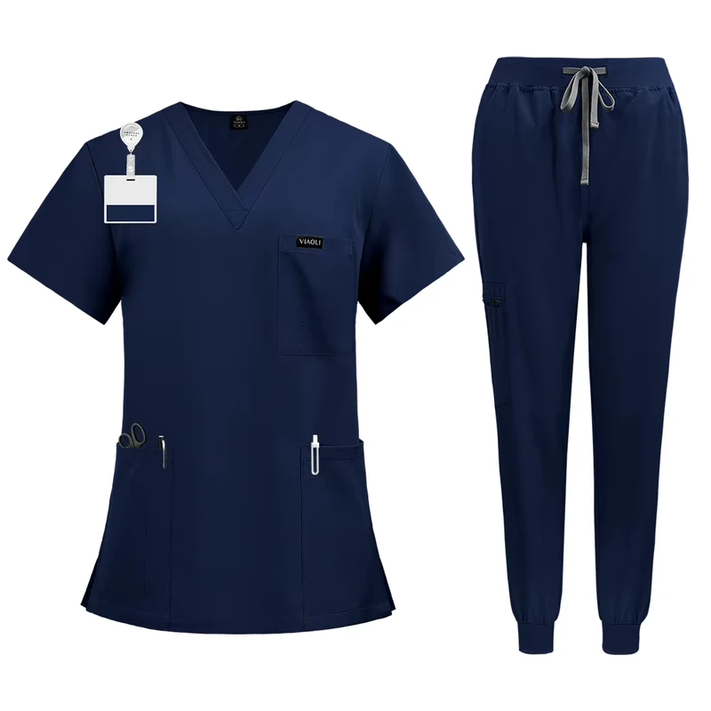 Nursing Uniform Suit Médical Nurse And Scrubs Uniforme Medical Nurses Pants Wide Leg Fis Scrubs