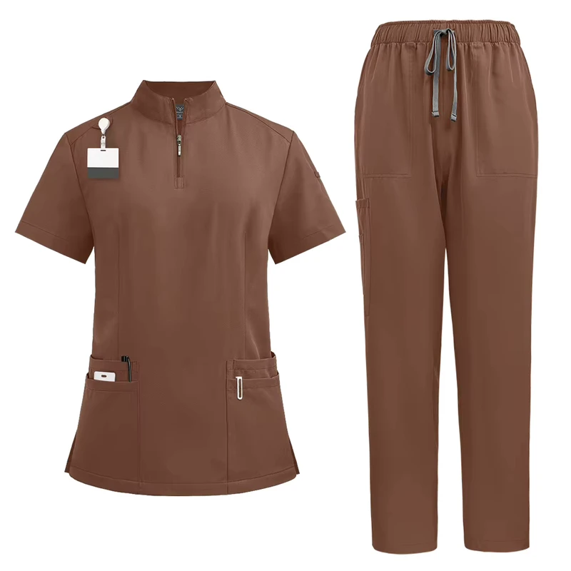 OBR Top Selling Hospital Nursing Scrub New Colors Washable Breathable Short Sleeves Logo Custom Doctor Nurse Set Uniforms