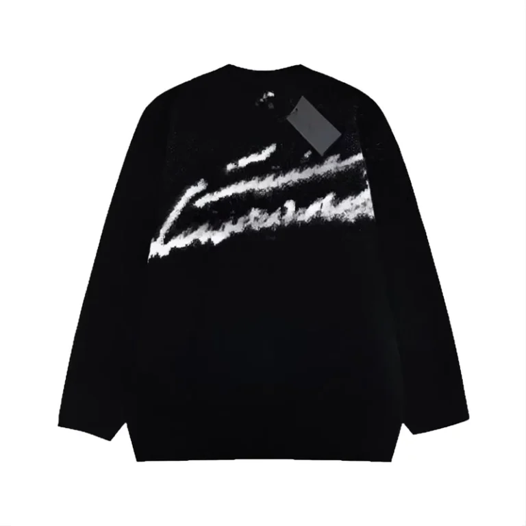 ODM-Signature-Sweater-Womens-Loose-Knit-Top-Winter-Lazy-Style-Black-Long-Sleeve-Men-Clothing