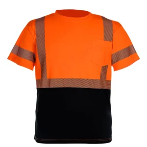 OEM 100% Polyester R Hi Vis Reflective Safety Quick Dry T Shirt for Men ANSI Class 3 High Visibility Construction Work T Shirt