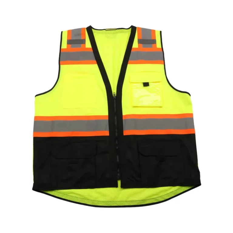 OEM-ANSI-Class-2-EN-ISO-20471-Multi-Pocket-Waterproof-Reflective-Safety-Vest-with-Zipper