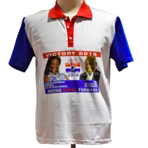 OEM Blank Economic Knitted Polyester Cotton for Shirt Presidential Campaign Promotional Custom Logo Digital Print Quick Dry