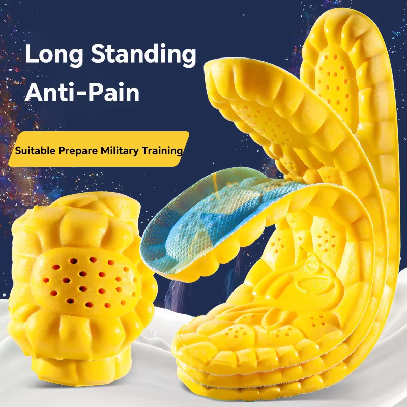 OEM China PU Material Soft Bounce Shockproof Breathable U Shaped Foot Protection Sport Work Boots Insoles