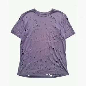 OEM Clothing High Quality Casual Loose Fit Washed Distress Plain Sports Fashion Trendy T-Shirt for Men