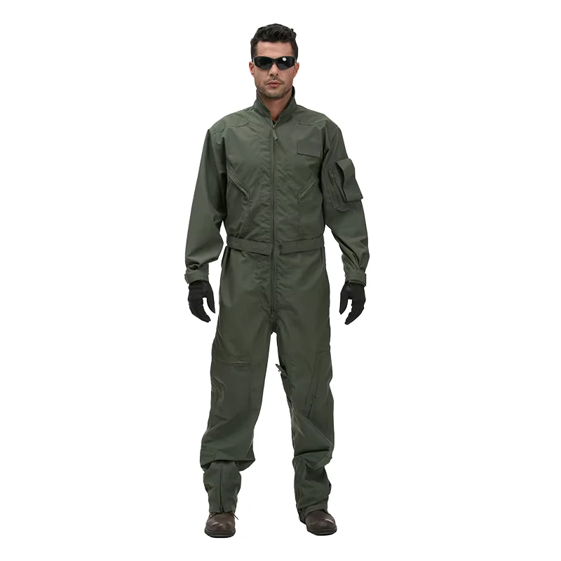 OEM Custom Anti static Cotton Long Sleeve Pilot Coverall for Airline Flyers Safety Uniform