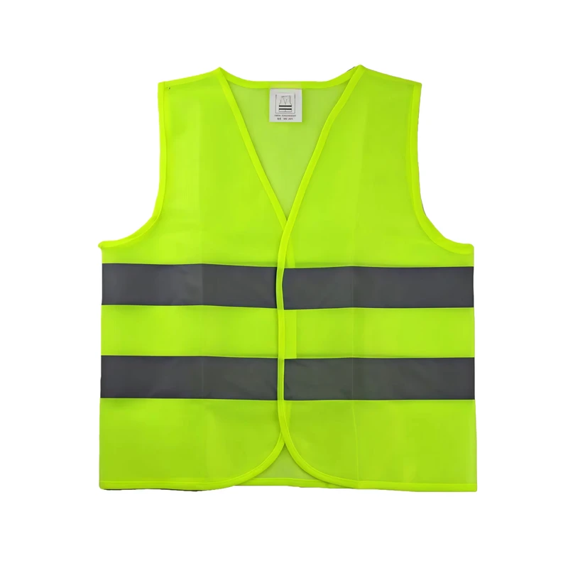 OEM Custom Hi Vis Safety Vest 120gsm ANSI Class 2 Reflective Security Jacket for Construction Road Riding Work