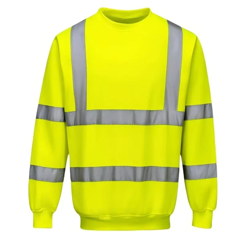 OEM Custom High Quality Reflective Safety Jacket Sweatshirt Hi Vis Workwear Polyester Softshell Jacket