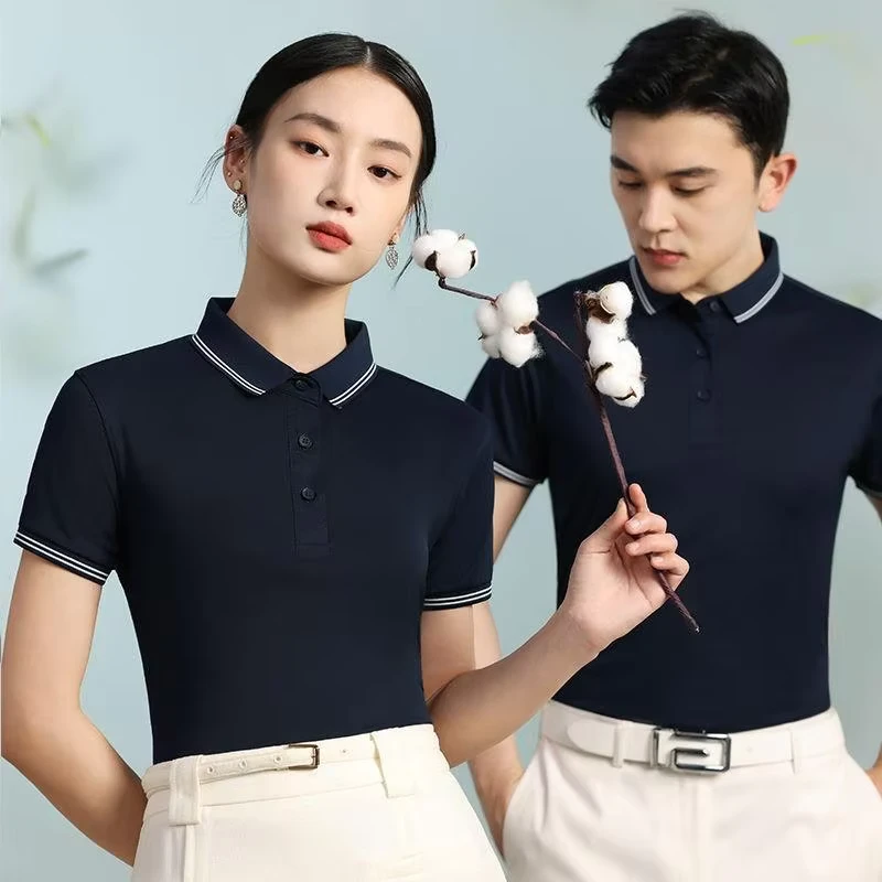 OEM Custom Logo Casual Cotton Heat Transfer Printed Men's Workwear Short Sleeve Uniform T Shirt Anti shrink Breathable
