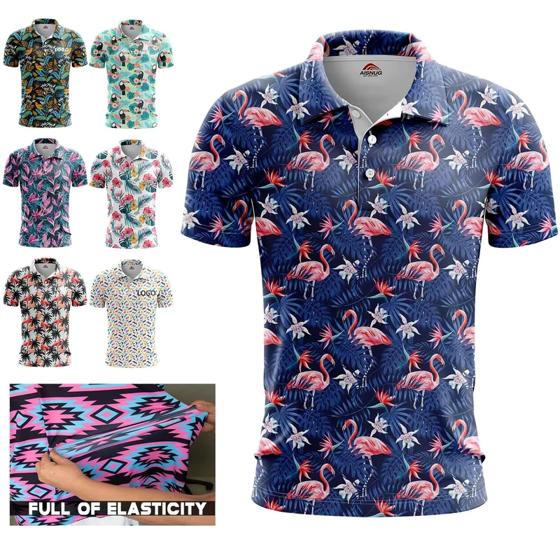 OEM Custom Logo Sublimated Golf Polo Shirt for Men