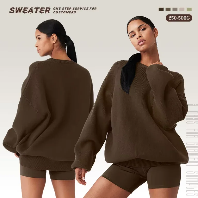 OEM-Custom-Luxury-Sweater-Solid-Color-Womens-Knitwear-Manufacturer-Oversize-Casual-Winter-Sweater