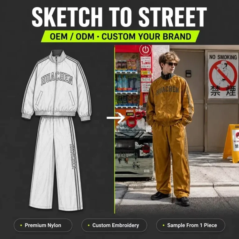 OEM-Custom-Made-Mens-Mustard-Yellow-Tracksuit-Applique-Letters-Crinkle-Nylon-Zip-Jacket-Three-Stripes-Track-Pants-Apparel-Vendor