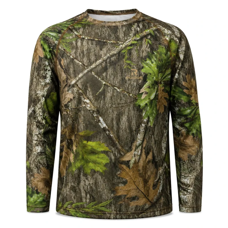 OEM Custom Men's Camouflage Hunting Shirt Quick-Dry Long-Sleeve Tactical Outdoor Fishing Sportswear