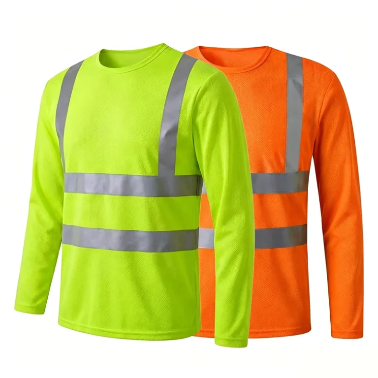 OEM-Custom-Printed-Hi-Vis-Reflective-Safety-T-Shirt-Polo-Shirt-Short-Road-Construction-Industrial-Workwear-Uniforms