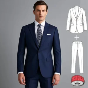 OEM Custom Style Size Color Corporate Men’s Suit China Factory 2 Piece Classic Anti Wrinkle Formal Blazer Luxury Suit for Men