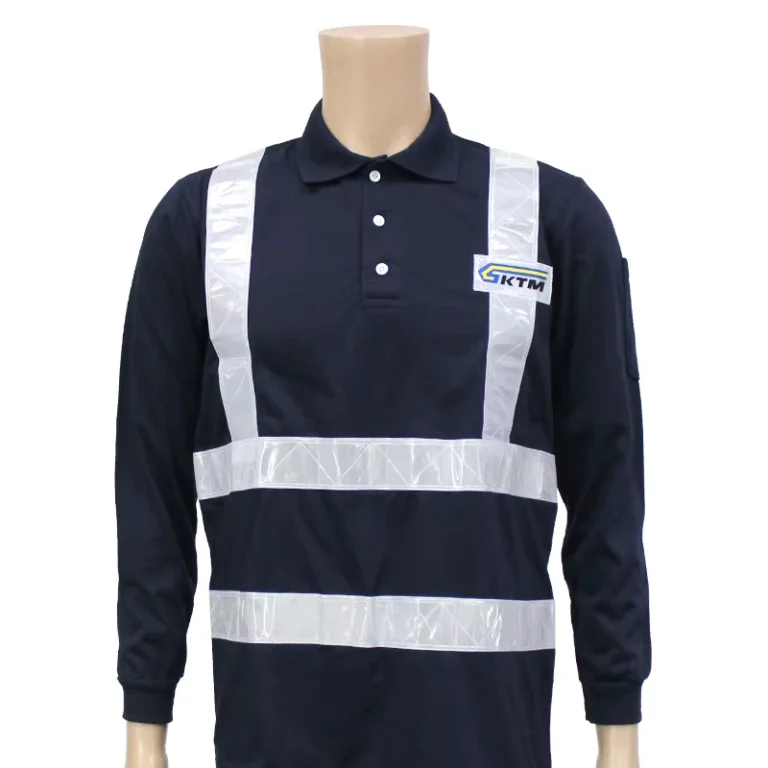 OEM-Customized-Logo-Hi-Vis-Mens-Workwear-Coverall-Road-Safety-Vest-Reflective-Polo-Shirt