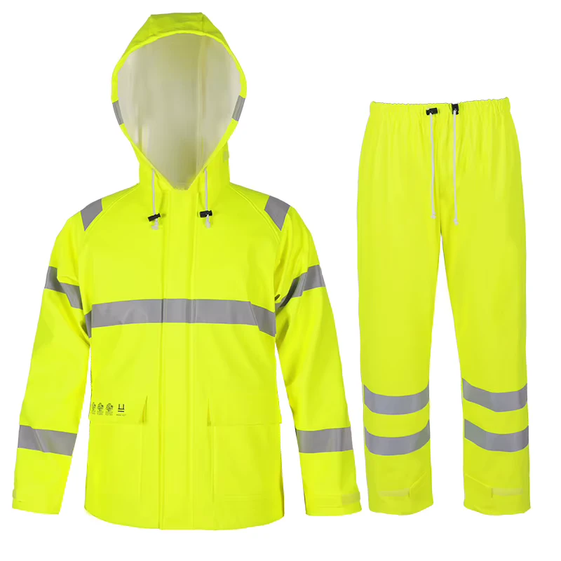 OEM Fire Resistant Safety Jacket Raincoat FR Rain Jacket and Pants Raincoat