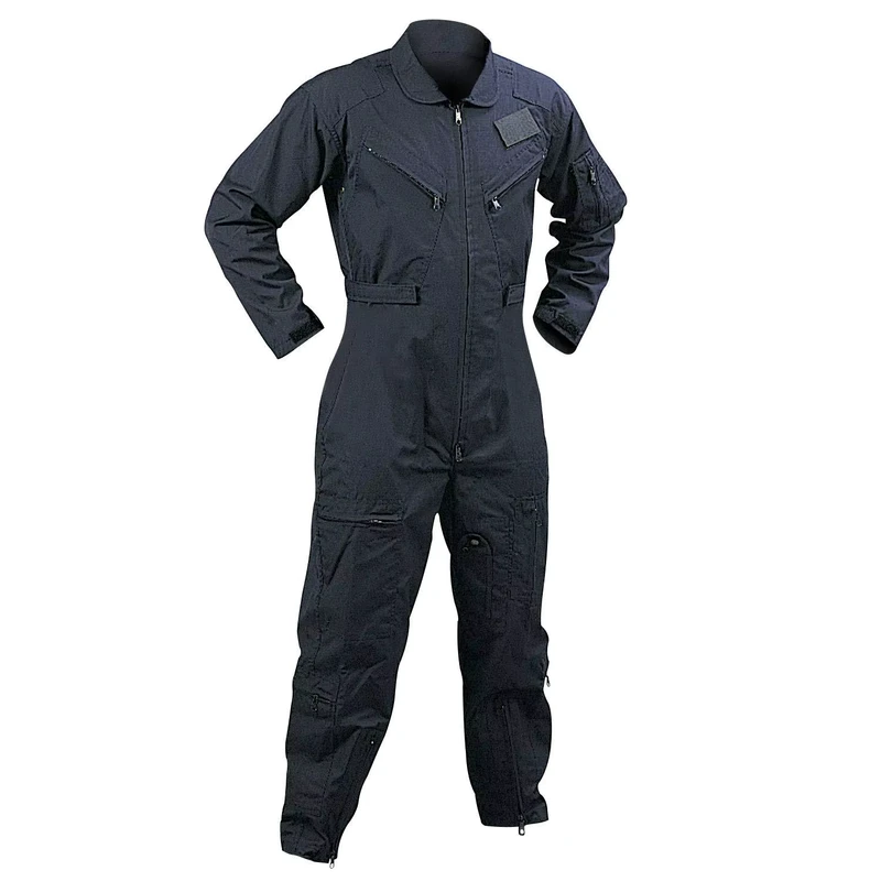 OEM Flame Resistant Nomex Aramid Anti-Static Flight Coverall Pilot Uniform for Men Customized Color Logo 160gsm