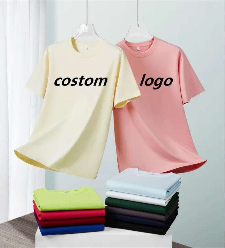 OEM Heavyweight Blank Men's T shirt 100% Cotton 230 Gsm Oversized Casual Tshirt Custom Silk Screen Print Tshirts