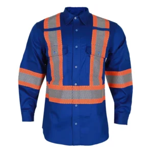 OEM Hi Vis Reflective Security Shirt Men’s High Visibility Fire Resistant Safety Hi Vis Shirts