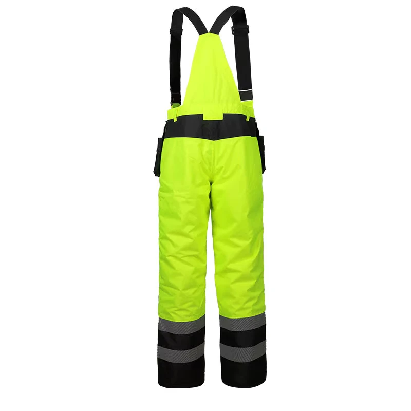 OEM Hi Viz Work Pants for Men Waterproof Reflective Safety Bib Overall Construction Workwear Pant