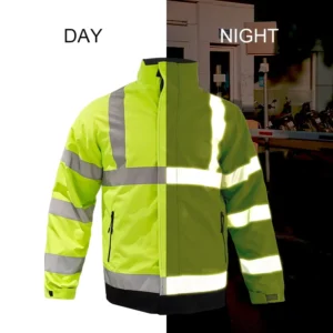 OEM High Visibility Reflective Safety Windbreaker Construction Road Outdoor Work Stab Proof Security Safety Jacket