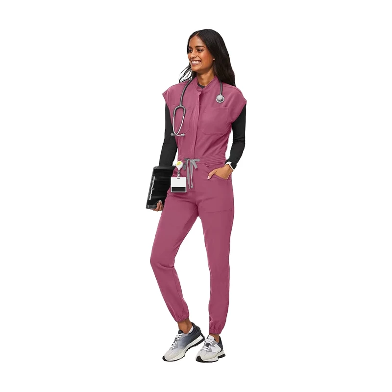 OEM Hospital Scrubs Sets Comfortable Fashion Designed Medical Nursing Scrub Suits Woven Coveralls