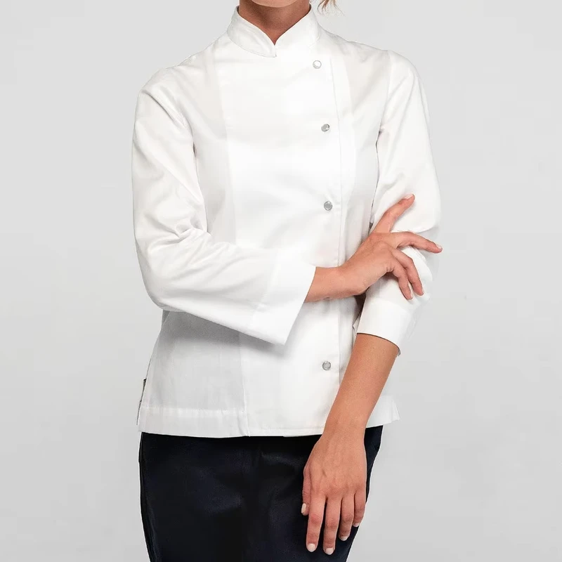 OEM Hotel Restaurant Cafe bar Plus Size Slim Fit Waiter Waitress Staff Work Wear Uniform Jackets Chef Jacket Uniform Chef Coat