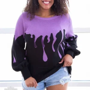 OEM Knitwear Manufacturers Custom Gothic Sweater America and European Pastel Plus Size Oversized Women’s Goth Sweaters
