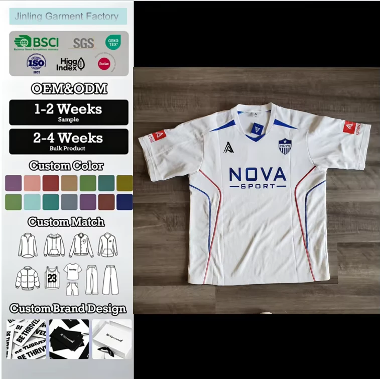 OEM-Logo-Print-T-Shirt-Football-Retro-Soccer-Shirts-Jersey-Futbol-Camiseta-Mundial-Camisetas-100-Polyester