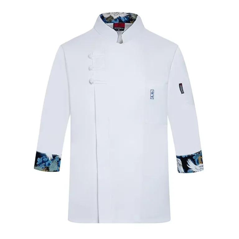 OEM-Long-Sleeve-Chef-Uniform-with-Cloth-Knot-Buttons-for-Kitchen-and-Hotel-Hospitality