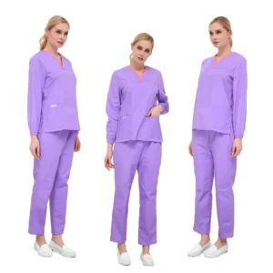 OEM Manufacturer 3XL and 4XL Men’s Medical Veterinary Hospital Scrub Uniform Set Plus Size Stretch Embroidered