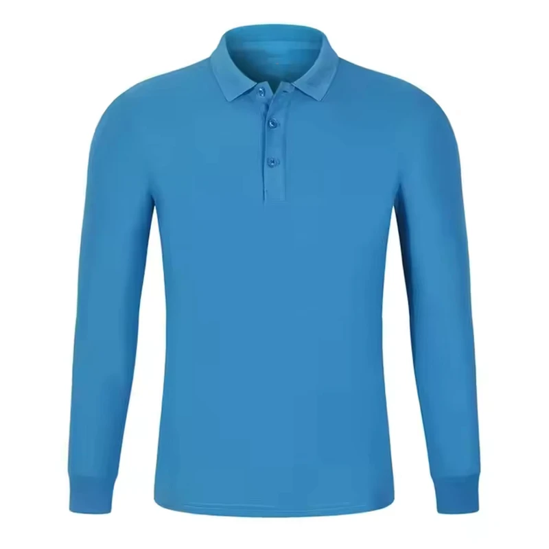 OEM Manufacturer's Custom Men's Long Sleeve Cotton for Polo Shirts with Solid Pattern Printed Logo Uniform Golf for Polo Shirt