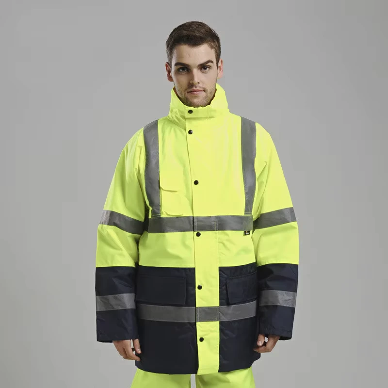 OEM Men Workwear Industrial Garments Winter Engineering Uniforms Work Jacket Coat Clothes for Oil Industry