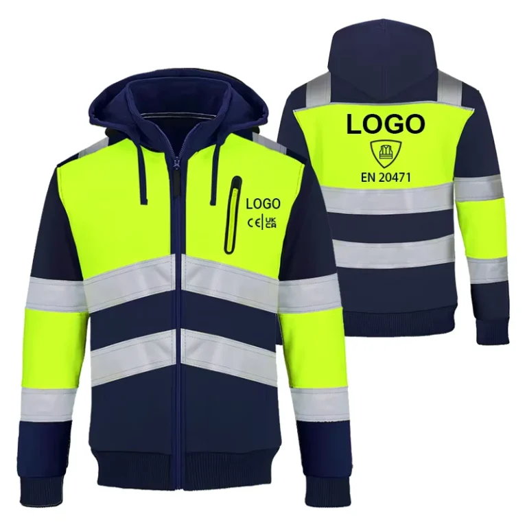 OEM-Mens-Jumper-Work-Clothing-EN-ISO-20471-High-Visibility-Full-Zip-Hooded-Sweatshirt