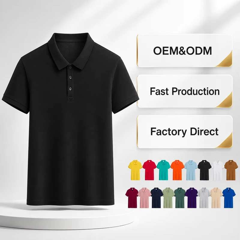OEM Men's Polo Shirts Custom Logo Daily Casual Classic Fit High Quality Trendy Versatile Manufacturer Factory Direct