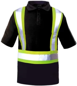OEM Men’s Polo Shirts Short Sleeve Hi Vis Men’s Clothing with Reflective Stripe