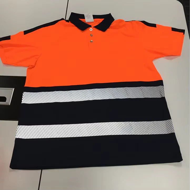 OEM Men's Safety Reflective Polo Shirt Hi Vis Safety Shirts