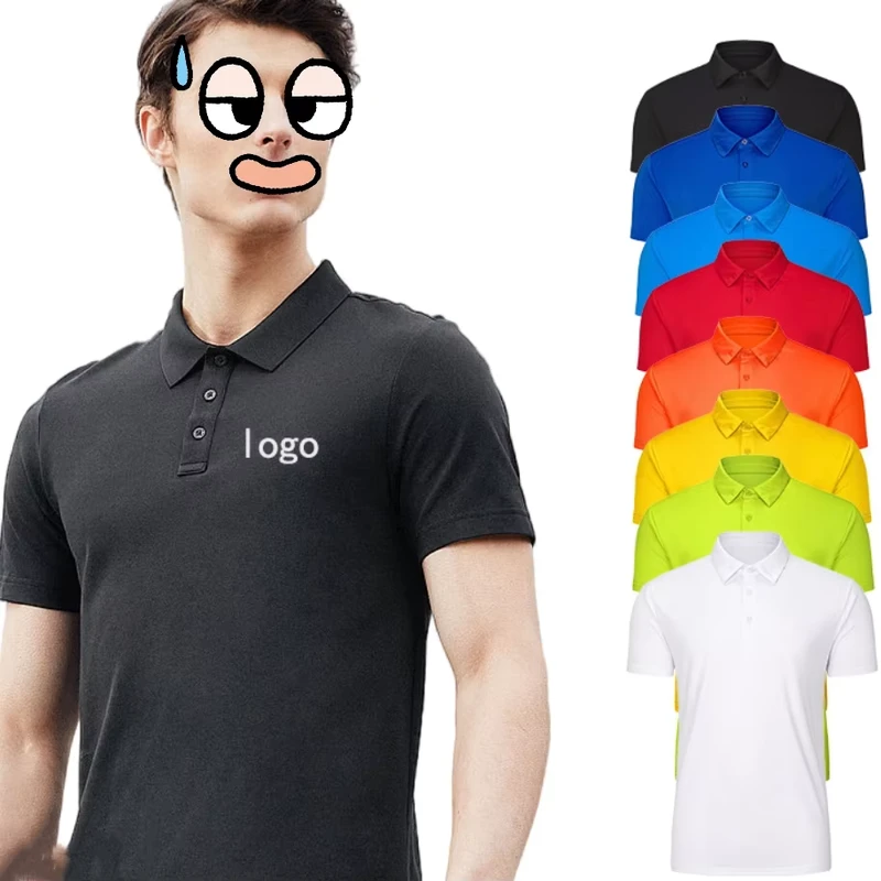 OEM Men's Short Sleeve Polo Shirts, 100% Polyester, Breathable, Golf and Workwear