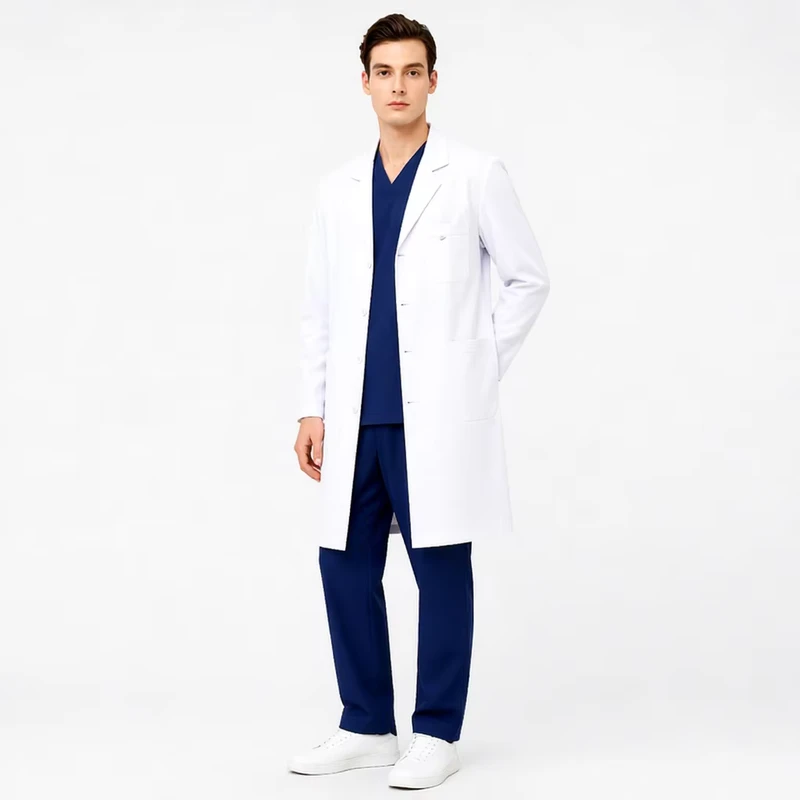 OEM Men's or Women's White Doctor Lab Coat Gown Hospital Uniform for Dental and Medical Use