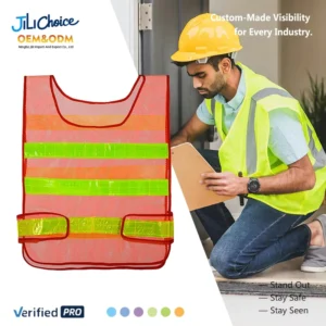 OEM Motorcycle Safety Vest Waterproof Equipment Raincoat Protective Vest Jacket Reflective Rain Coat Safety Clothing