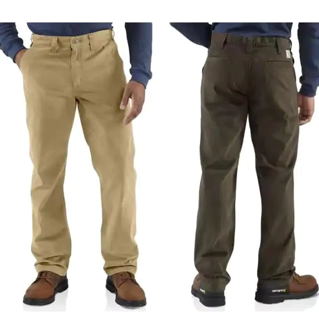 OEM ODM Canvas Fire Resistant Work Pants HRC2 FR Flame Retardant Cargo Pants