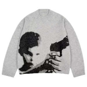 OEM ODM Custom Men’s Knit Sweater Standard Winter Pullover Oversized Loose Fit Long Sleeve Crewneck Pattern 100% Cotton