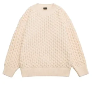 OEM & ODM Custom Winter Fashionable Design Plain Crew Neck Pullover Cable Knitted Sweater for Men